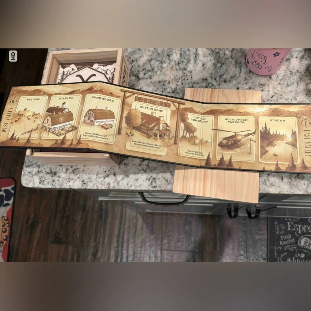 Yellowstone Wooden Board Game UNUSED
